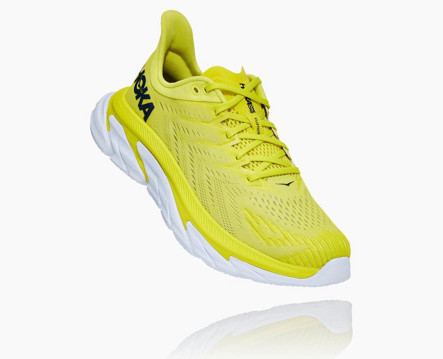 Hoka Australia One One Clifton Edge - Mens Running Shoes Fluorescence - TIUXD-9613